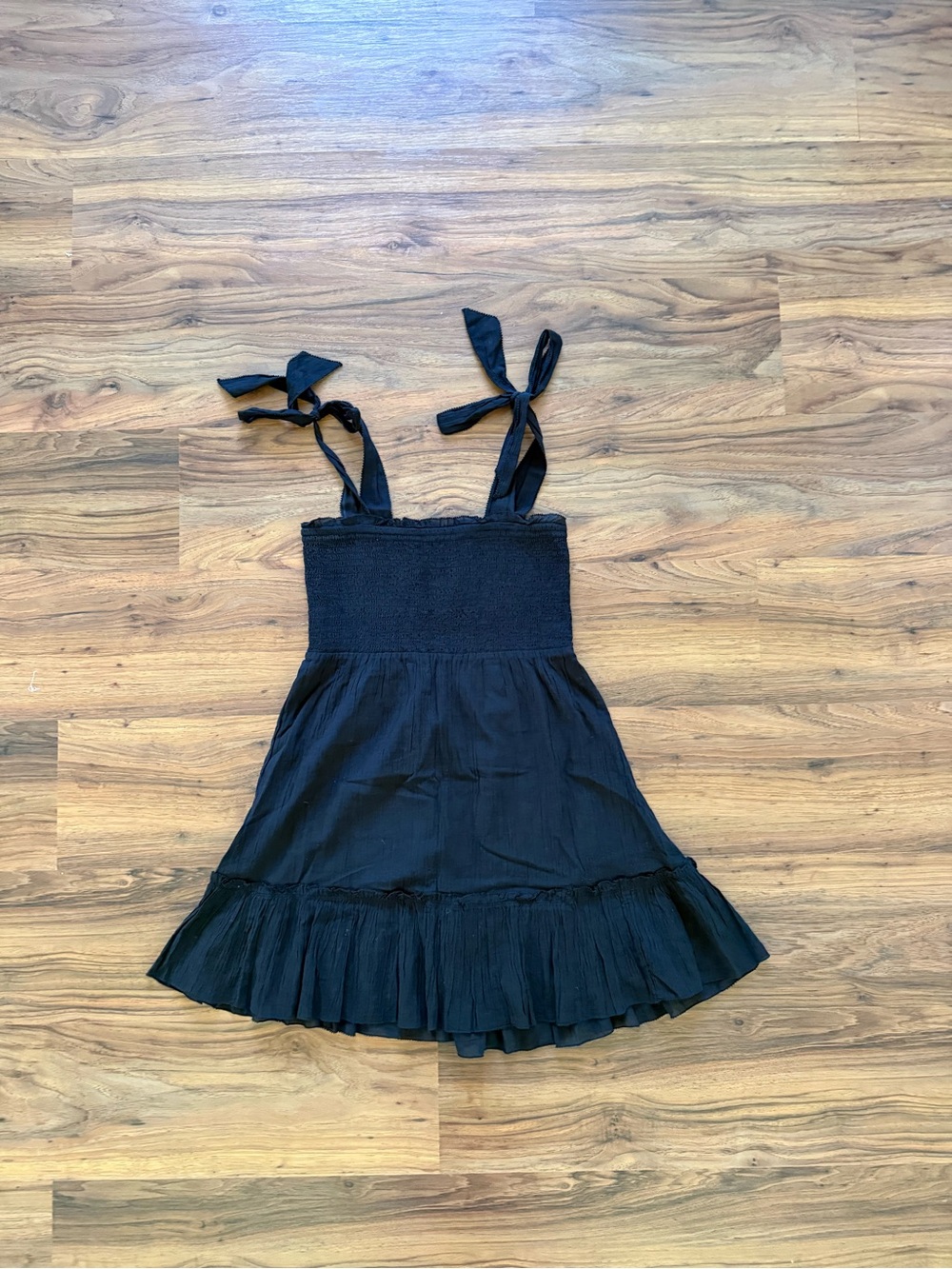 Black aerie Ruched Mini Dress